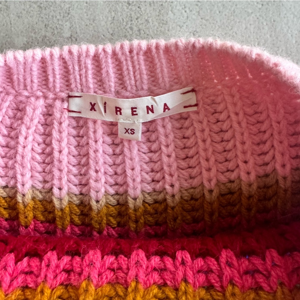 XIRENA Colorblock / Rainbow Apres Ski Sweater Relaxed Fit Size XS - Picture 6 of 10
